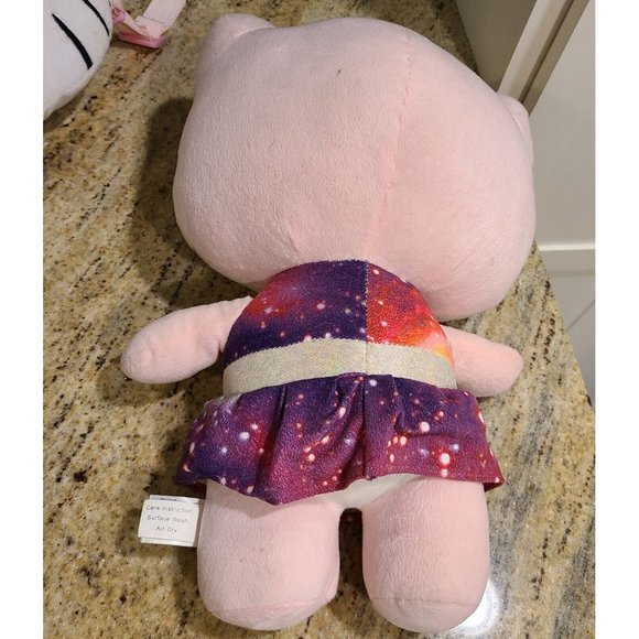 Hello Kitty Fiesta Galaxy Space & Plush Head White Back Pack. Pink White Gold - Picture 9 of 12